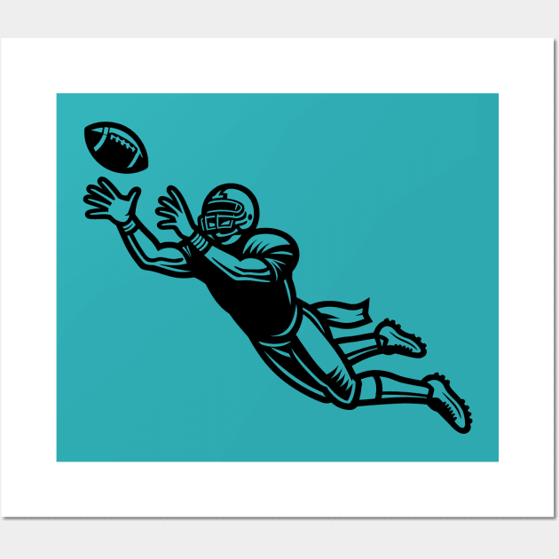 Football Wide Receiver Wall Art by KayBee Gift Shop